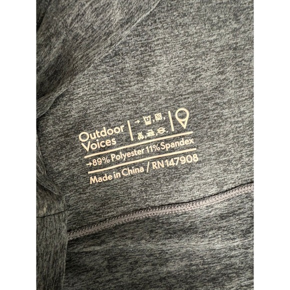 Outdoor Voices Hoodie Mens Medium Gray Pullover Long Sleeve Activewear - Picture 3 of 3